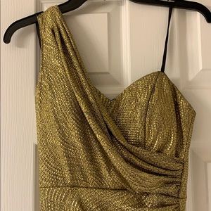 Gold prom or formal dress